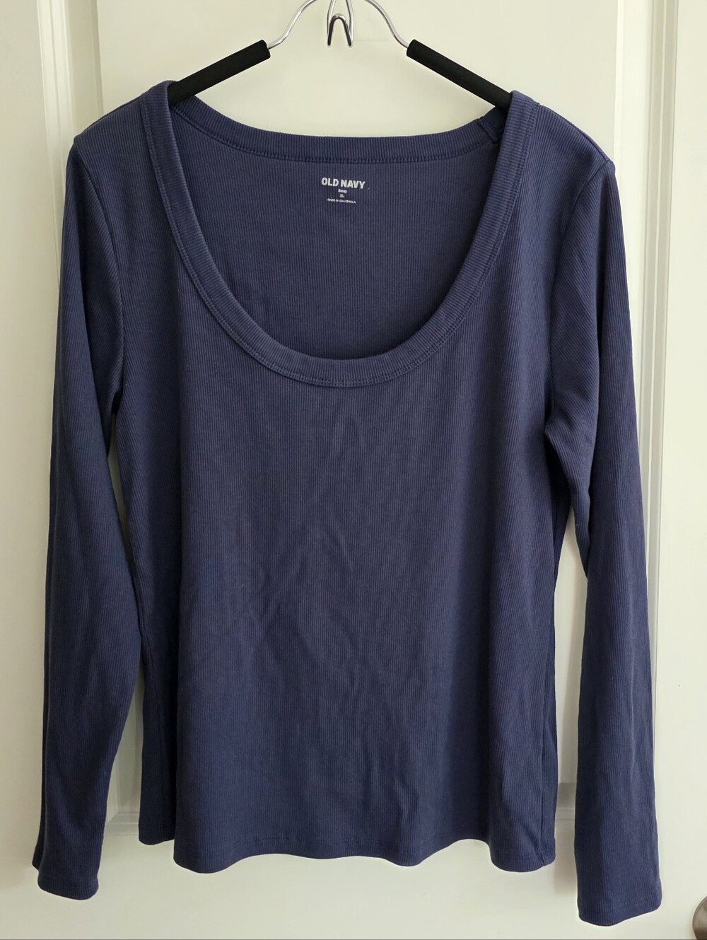 Old Navy Women's Ribbed Cotton Basic Long-Sleeve Scoop Neck Top NWOT